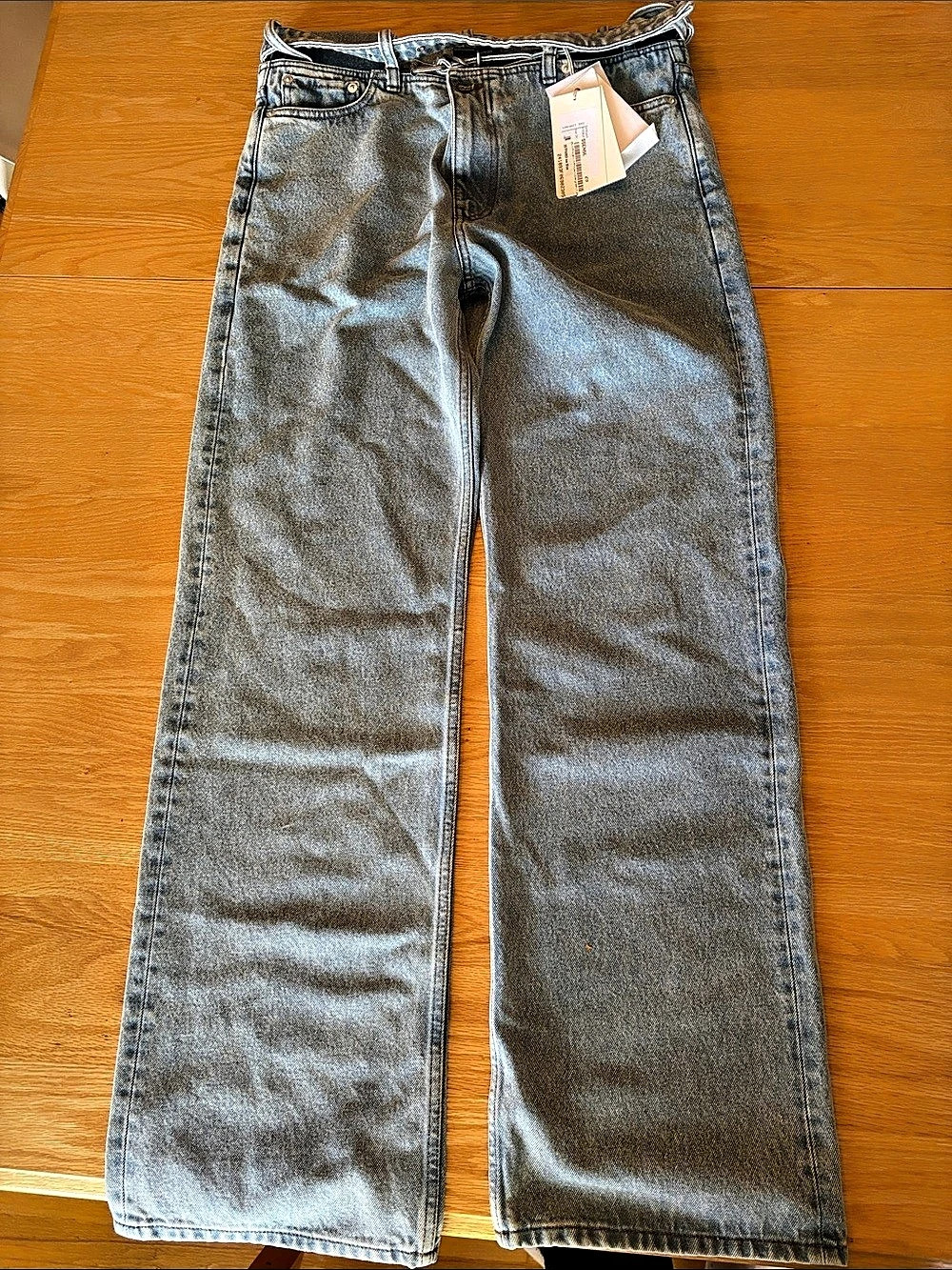 Y/Project Evergreen Y Belt Jeans Straight Leg Blue | size 29